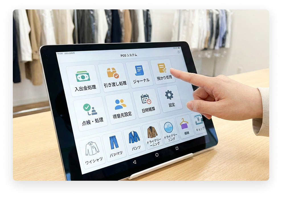 誰でも使いこなせる専用POS